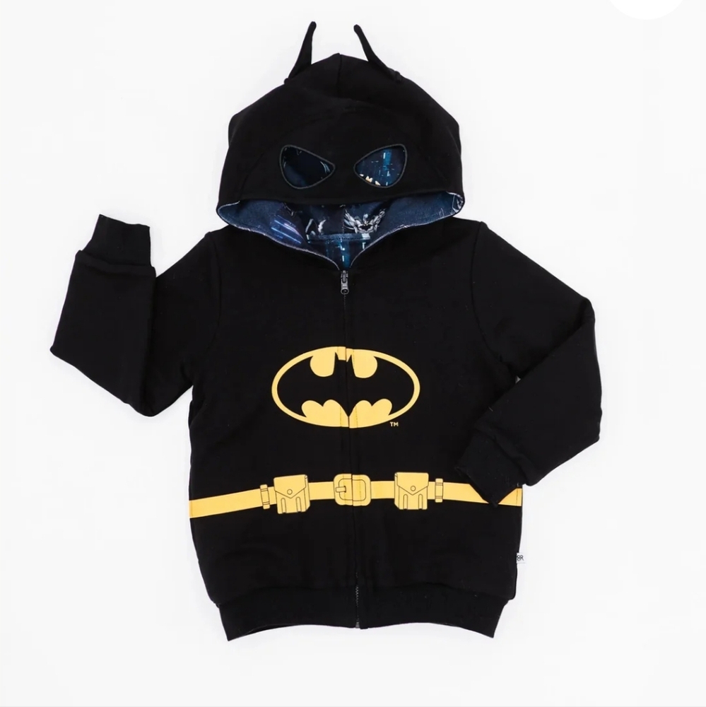 Bums And Roses Reversible Batman Jacket Size 12-18M - Picture 2 of 9